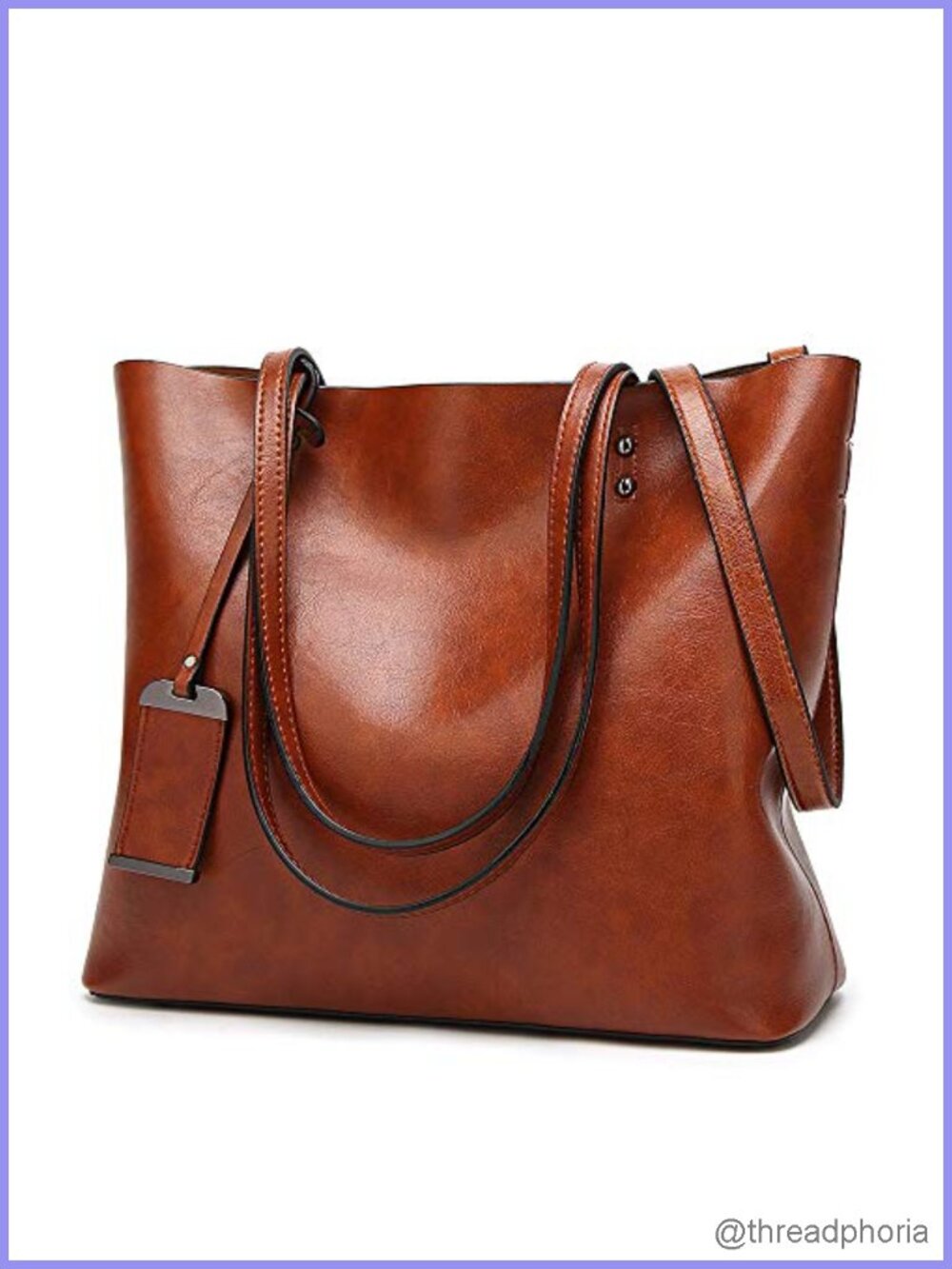 Women's Satchel Handbag Greased Leather Tote Purse Removable Strap